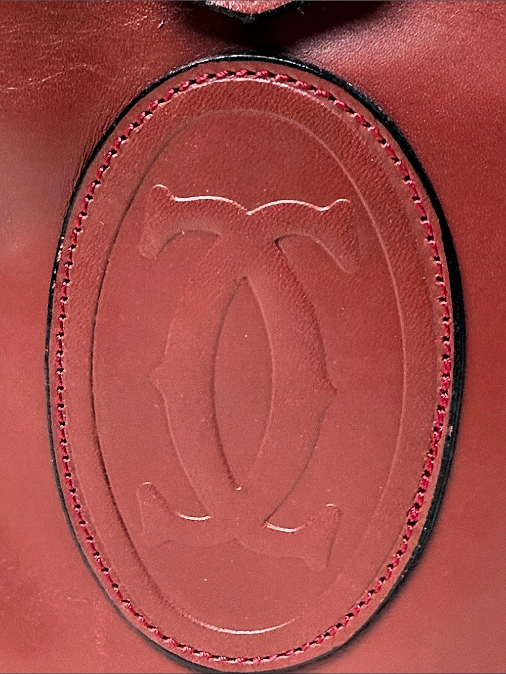 Cartier Must de Cartier Bordeaux Leather Boston Bag - Picture 9 of 16